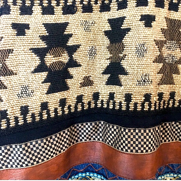 Vintage 80’s Collectable Hickory Denim Hippie Embellished Southwest Tapestry JKT - Picture 8 of 11